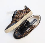 Golden Goose Soul Star Sneakers Leopard Calf with Black Leather Sale Trainers New in Box