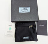Prada Claw Clip in Silver Metal with Logo New in Box Hair Accessories