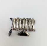 Prada Claw Clip in Silver Metal with Logo New in Box Hair Accessories