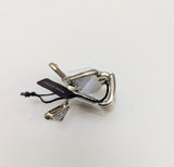Prada Claw Clip in Silver Metal with Logo New in Box Hair Accessories