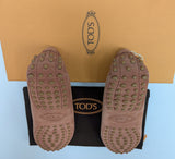 Tod's Antique Rose Suede Dark Bruised Pink Loafers New in Box Driving Shoes
