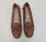 Tod's Antique Rose Suede Dark Bruised Pink Loafers New in Box Driving Shoes