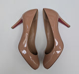 Christian Louboutin Pumppie 85 Nude Patent Round Toe Pumps New in Box Heels