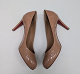 Christian Louboutin Pumppie 85 Nude Patent Round Toe Pumps New in Box Heels
