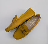 Tod's T Loafers in Mustard Yellow Leather New in Box Shoes
