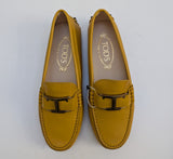Tod's T Loafers in Mustard Yellow Leather New in Box Shoes