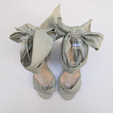 Christian Louboutin Melides du Désert 85 Cotton Canvas Espadrille Wedge Sandals New in Box