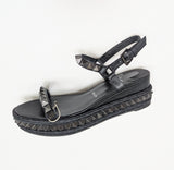 Christian Louboutin Pyraclou 60 Black Studs Platform Wedge Sandals New in Box