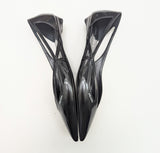 Prada Cutout Black Glazed Leather Pointy Flats New in Box Shoes