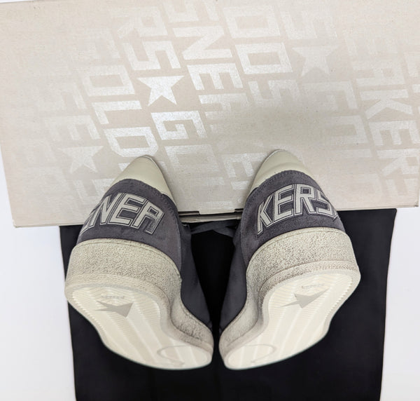 Golden Goose Ball Star Distressed Suede-Trimmed Leather Sneakers New in Box