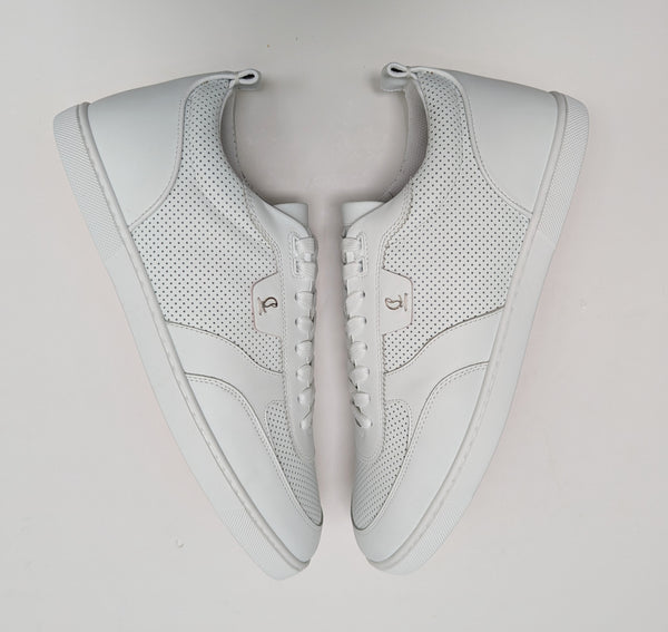 Christian Louboutin Tutti Rui Stark White Leather Sneakers New in Box