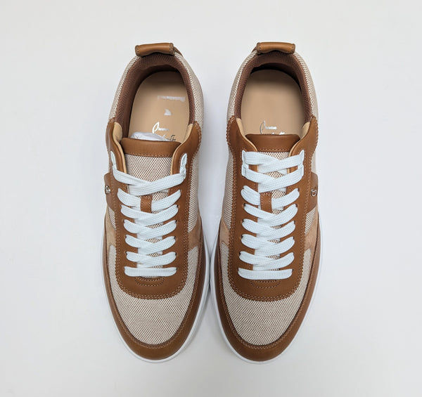 Christian Louboutin Tutti Rui Brown Leather, Canvas and Suede Sneakers New in Box Trainers