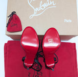 Christian Louboutin Loubiqueen 120 Black Leather Platform Sandals New in Box