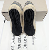 Golden Goose Mid Star Classic Distressed Suede Trimmed Metallic Leather Sneakers