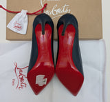 Christian Louboutin Sporty Kate 85 Last Night Navy Leather Heels New in Box Authentic