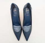 Christian Louboutin Sporty Kate 85 Last Night Navy Leather Heels New in Box Authentic