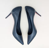 Christian Louboutin Sporty Kate 85 Last Night Navy Leather Heels New in Box Authentic