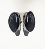 Manolo Blahnik Ofaralo 70 Black Leather Ankle Boots New in Box