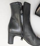 Manolo Blahnik Ofaralo 70 Black Leather Ankle Boots New in Box