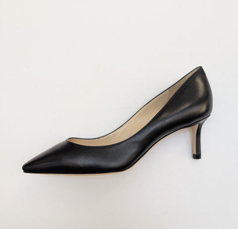 Jimmy Choo Romy 60 Kitten Heels in Black Leather New in Box