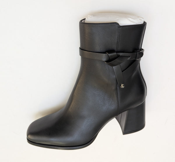 Jimmy Choo Lawton 65 Black Leather Ankle Boots New in Box