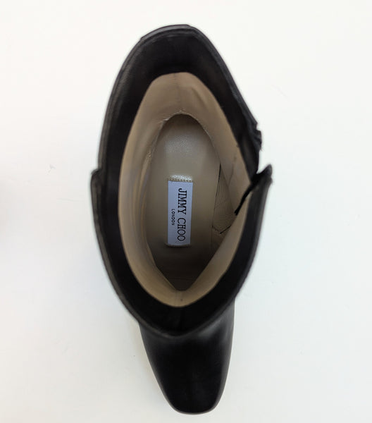 Jimmy Choo Lawton 65 Black Leather Ankle Boots New in Box