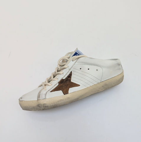 Golden Goose Sabot White Leather Slide Sneakers New Authentic discounted Shoes