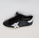 Golden Goose Super-Star Classic Sneakers in Black Leather with White Star New in Box