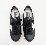 Golden Goose Super-Star Classic Sneakers in Black Leather with White Star New in Box