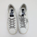 Golden Goose Hi Star Sneakers in White Leather with Silver Detail New in Box Trainers