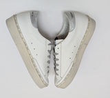 Golden Goose Hi Star Sneakers in White Leather with Silver Detail New in Box Trainers