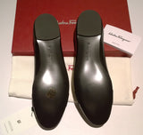 Ferragamo Varina Black Leather Bow Flats New in Box Shoes C Width