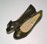 Ferragamo Varina Black Leather Bow Flats New in Box Shoes C Width