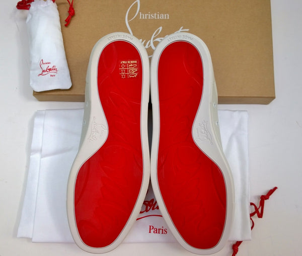 Christian Louboutin Vieira White Leather Sneakers New in Box Trainers