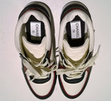 Chanel CC Calfskin Sneakers in White, Black and Burgundy New in Box