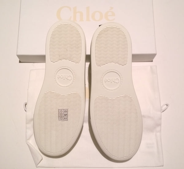 Chloé Lauren Sneakers in White Leather New in Box Trainers