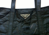 Prada Antique Nappa Black Shopper Tote Bag New