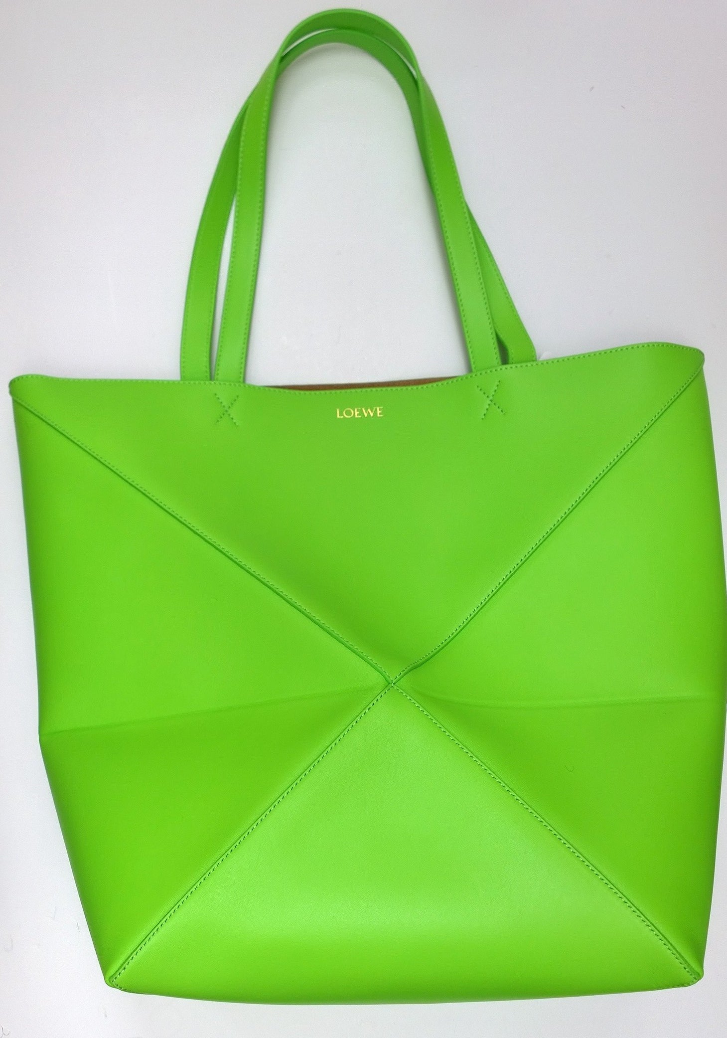 25SS new/LOEWE パズル スモールトートバッググ Bag Green パズルエッジ バッグ ミニ（クラシックカーフ） グリーン - LOEWE