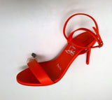 Christian Louboutin Loubigirl 85 in Orange Leather Vitamine New In Bow