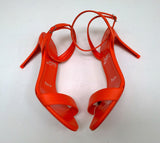 Christian Louboutin Loubigirl 85 in Orange Leather Vitamine New In Bow