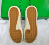 Bottega Veneta Sawyer Woven Cream Leather Sneakers New in Box Intrecciato Flats