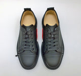 Christian Louboutin Adolon Junior Faux Leather Black Sneakers New in Box Ethical Vegan Shoes