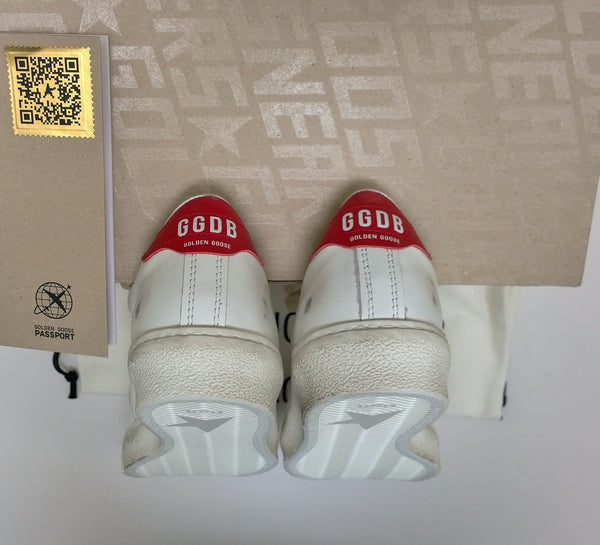 Golden Goose Matchstar White Sneakers with Red Tab New in Box