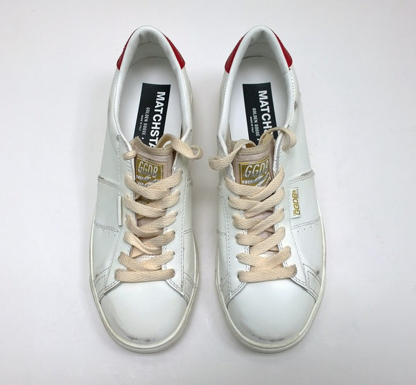 Golden Goose Matchstar White Sneakers with Red Tab New in Box