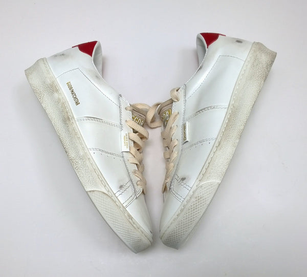 Golden Goose Matchstar White Sneakers with Red Tab New in Box