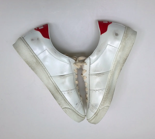 Golden Goose Matchstar White Sneakers with Red Tab New in Box