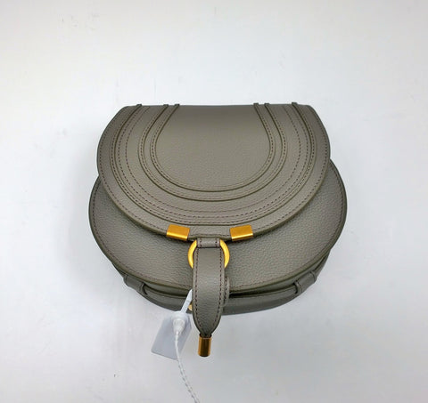 Chloé Marcie Small Crossbody Handbag in Grey Leather New Bag with Tags