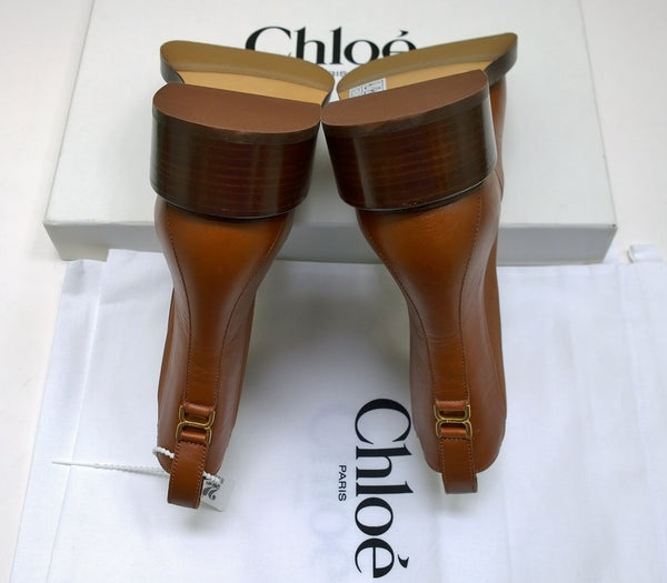 Chloé Marcie Ankle Boots in Clay Brown Leather New in Box