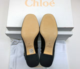 Chloé Alizè Ankle Boots in Black Leather with Gold Heel Detail Zipper Closure New in Box 65mm