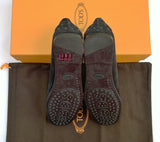 Tod's Gommino Black Suede Loafers with Rubber Soles New in Box Flats